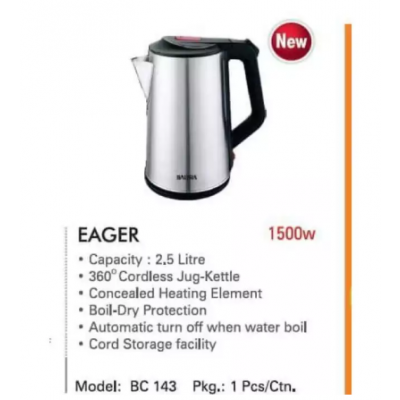 Baltra Electric Kettle EAGER 2.5 Ltr